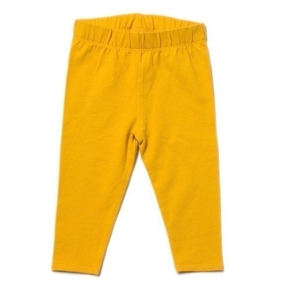 Little Green Radicals Gold Organic Cotton Elastic Waist Leggings Size 4-5Y